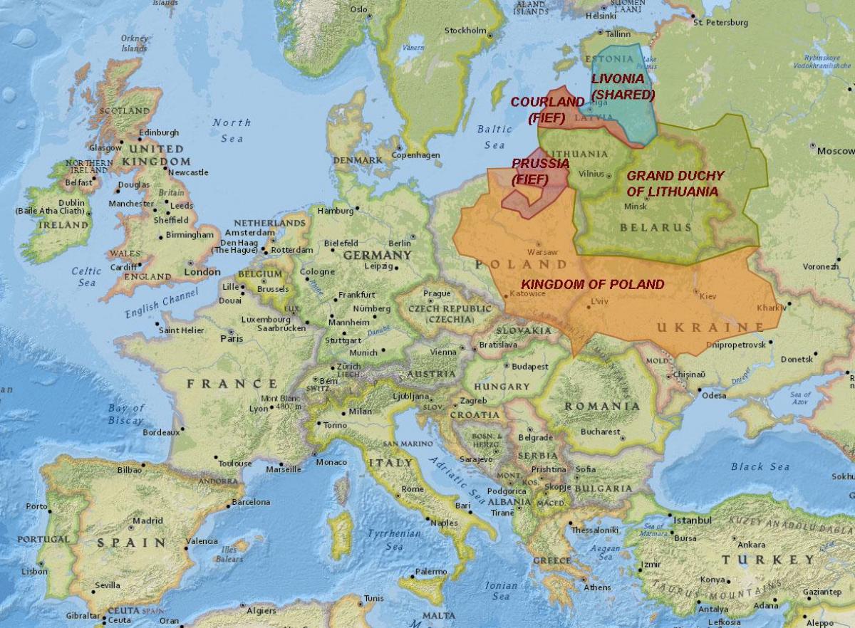 מפה של ליטא היסטוריה