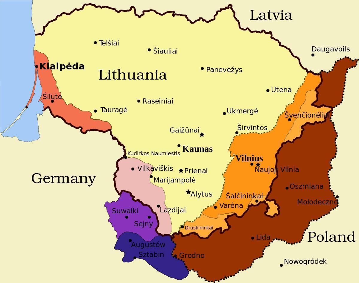 מפה של קובנה ליטא